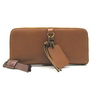 Chloe round long wallet brown leather Wallet